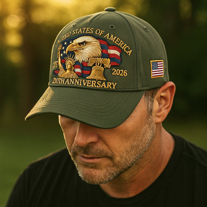Embroidered Eagle Baseball Cap
