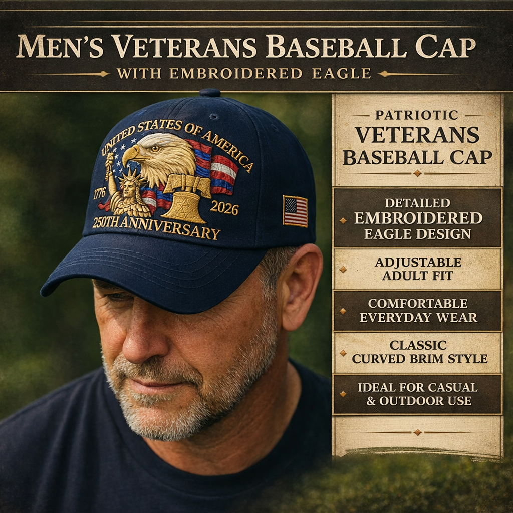 Embroidered Eagle Baseball Cap