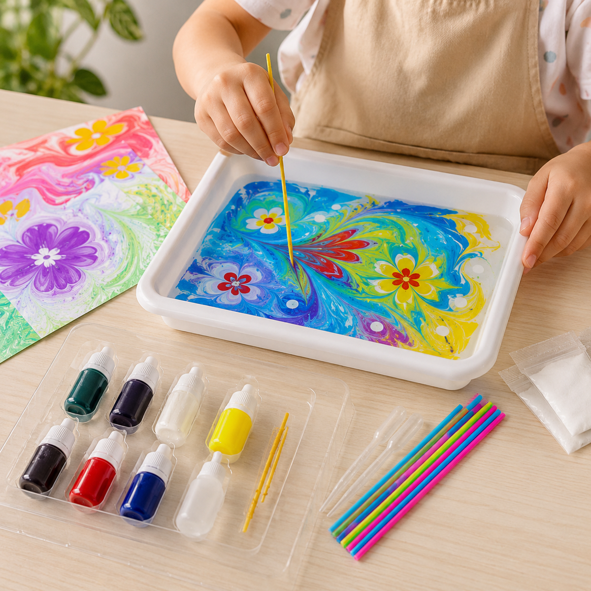 Mess Free Marbling Paint Kit