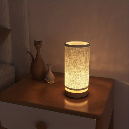 Modern Wooden USB Table Lamp