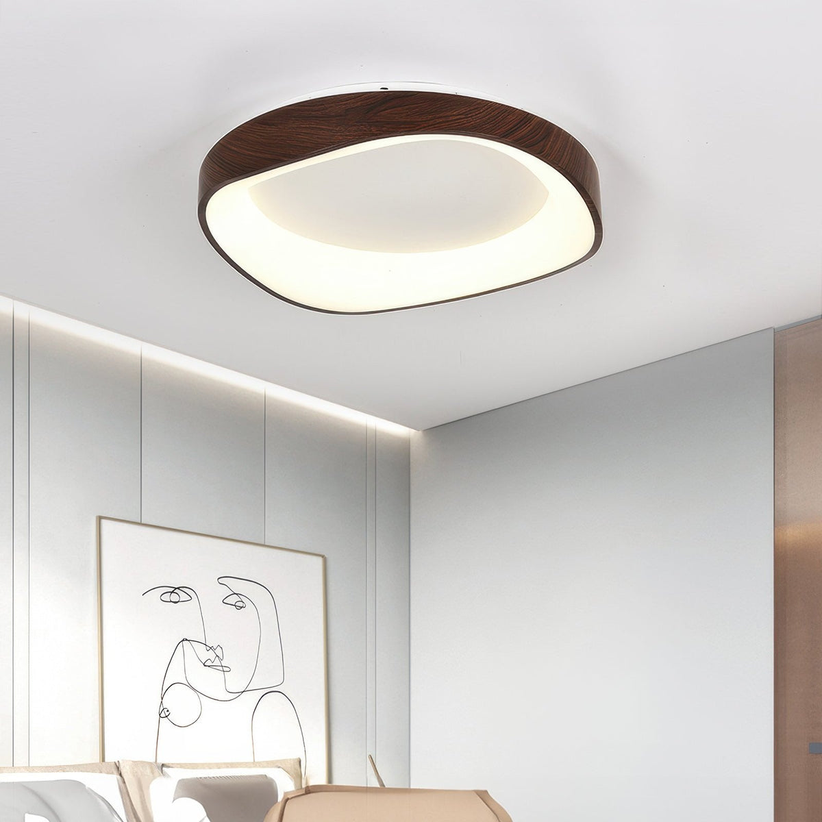 Nordic Wood Grain LED Ceiling Light
