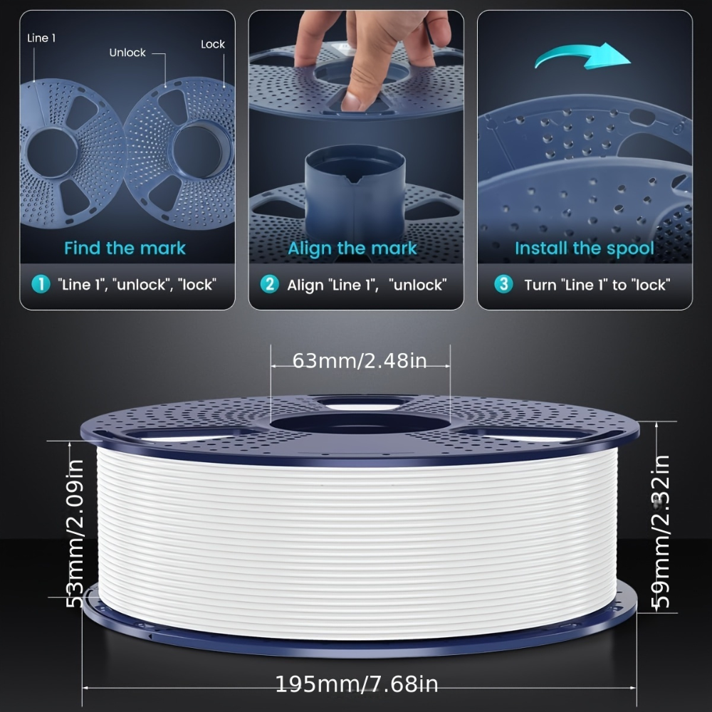 PETG 3D Printer Filament Spool
