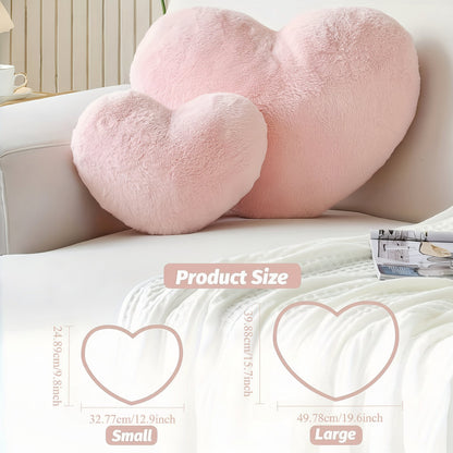 Heart Shaped Plush Throw Cushion