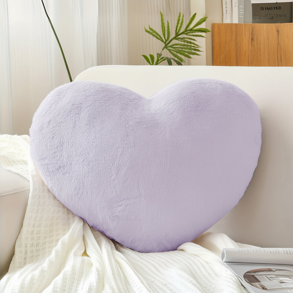 Heart Shaped Plush Throw Cushion