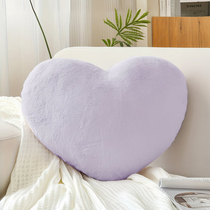 Heart Shaped Plush Throw Cushion