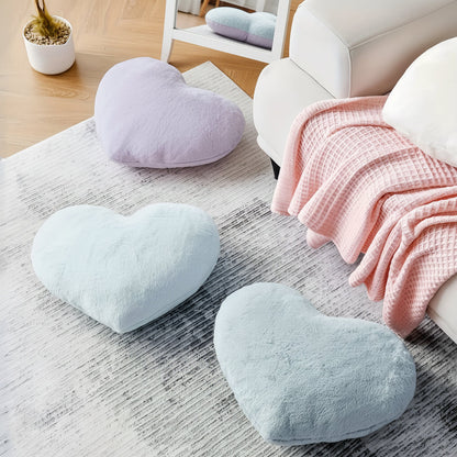 Heart Shaped Plush Throw Cushion