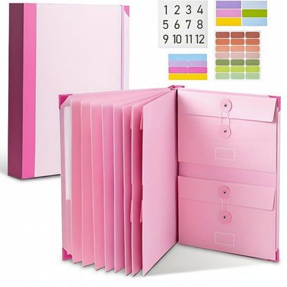Pink Document Binder Organizer