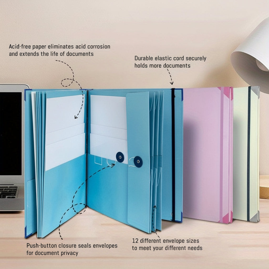 Pink Document Binder Organizer