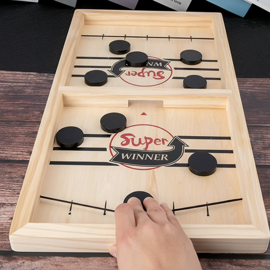 Wooden Fast Sling Puck Game