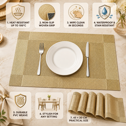 PlaciMat Heat-Resistant Washable Placemats