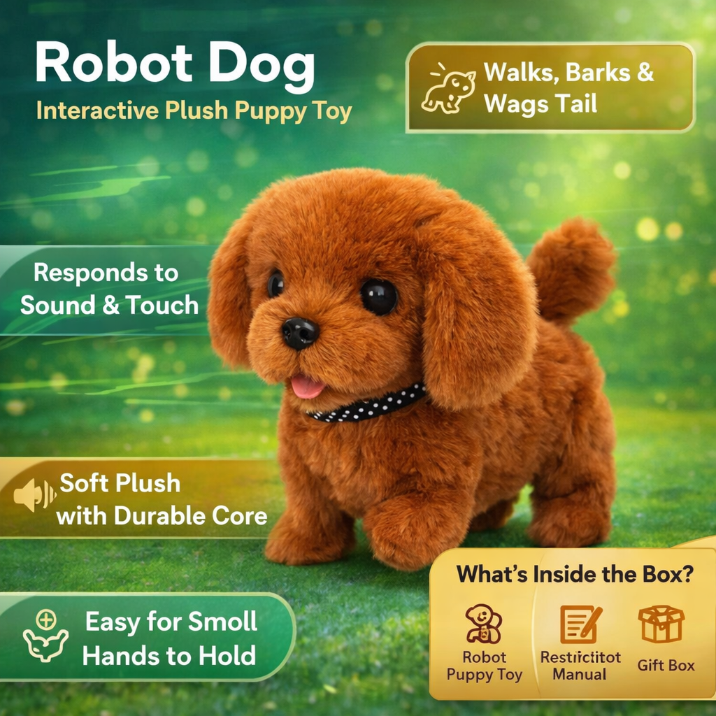 Walking Barking Robot Plush Puppy