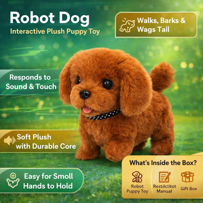 Walking Barking Robot Plush Puppy