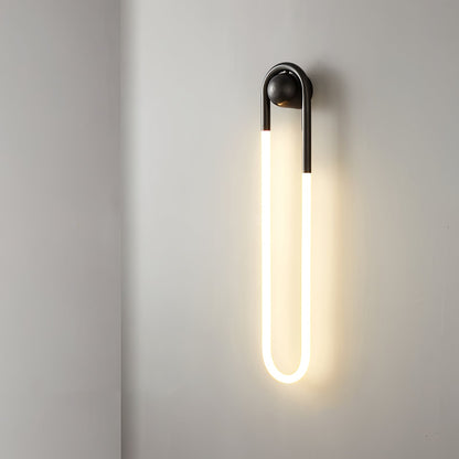 Brass & Black Minimalist LED Wall Light