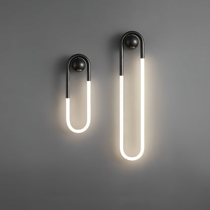 Brass & Black Minimalist LED Wall Light