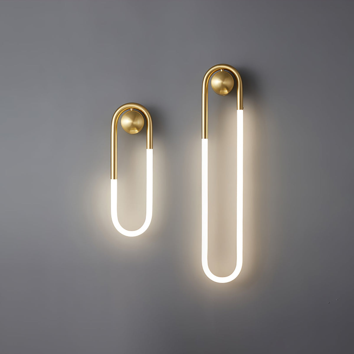 Brass & Black Minimalist LED Wall Light