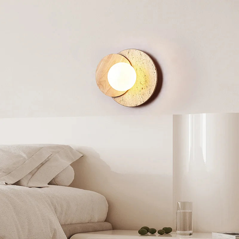 Wabi-Sabi Natural Stone Wall Lamp