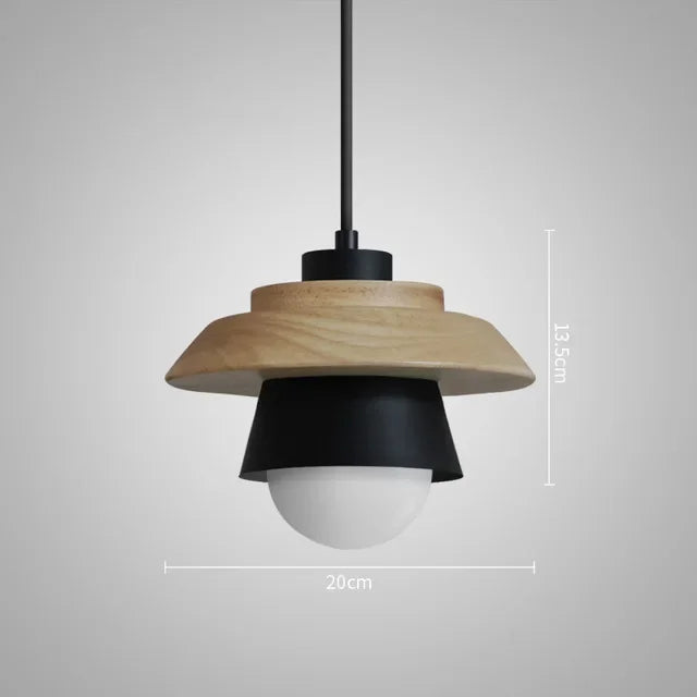Nordic Wood & Macaron Pendant Light