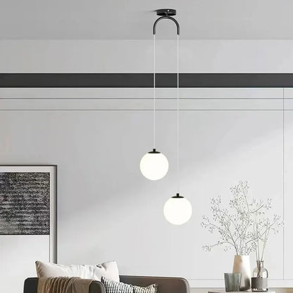 Luna Nordic Glass Globe Pendant Light