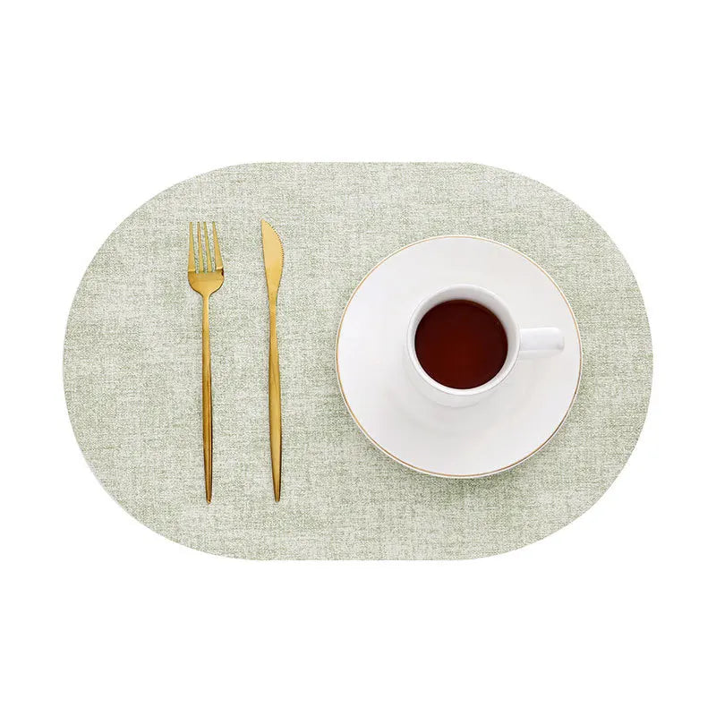 Oval Faux Leather Placemats