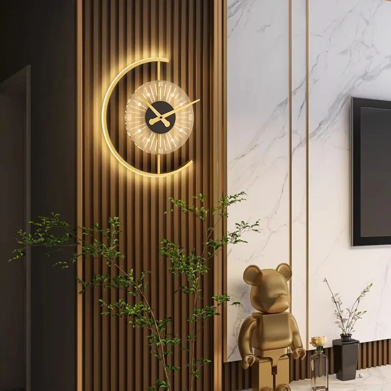 Lunaris LED Wall Lamp Clock