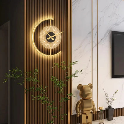 Lunaris LED Wall Lamp Clock