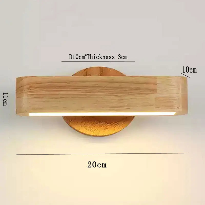 Rotating Wood & Aluminum Wall Lamp