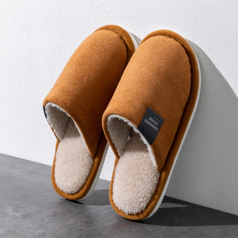 Plush Winter House Slippers, Non-Slip