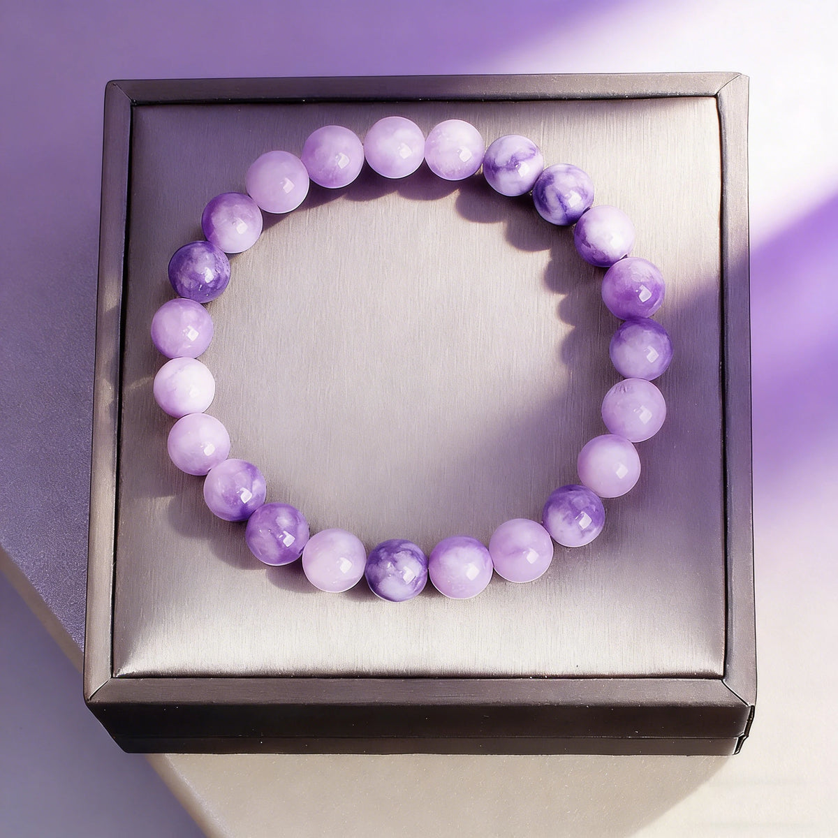 Natural stone beaded bracelet
