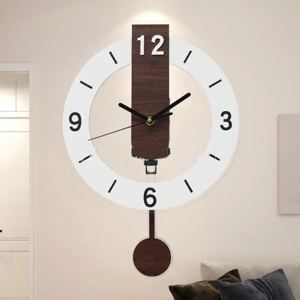 Minimalist Acrylic Pendulum Wall Clock