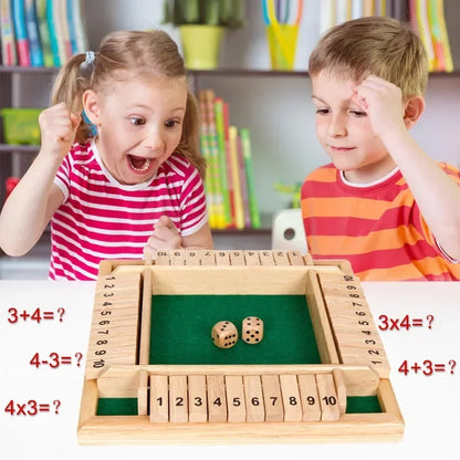 Shut the Box Wooden Dice Game