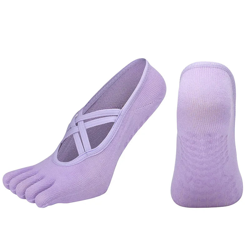 Non-Slip Five Toe Yoga Socks
