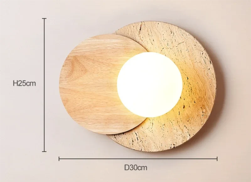 Wabi-Sabi Natural Stone Wall Lamp