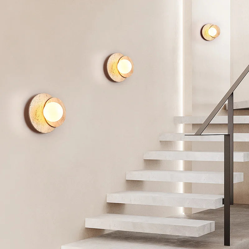 Wabi-Sabi Natural Stone Wall Lamp