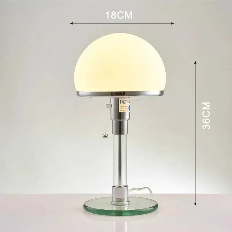 Bauhaus Style Opal Glass Table Lamp