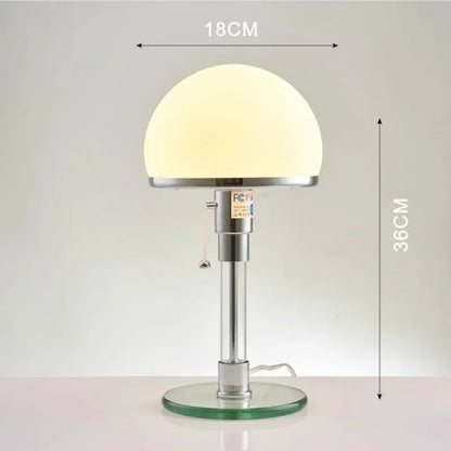 Bauhaus Style Opal Glass Table Lamp