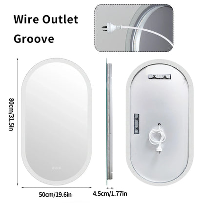LumoOval Backlit LED Bathroom Mirror