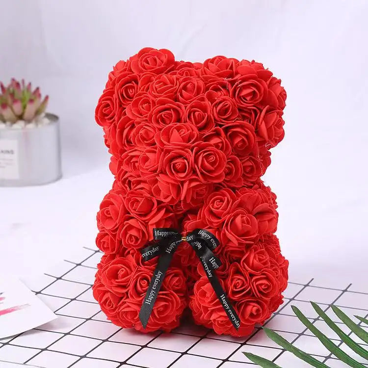 Red foam rose bear