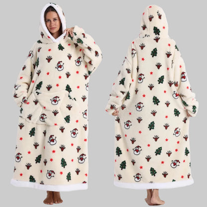 Oversized Wearable Blanket Hoodie, Giant Fleece Hooded Blanket for Adults, 31 Prints, Short and Long, Loungewear
