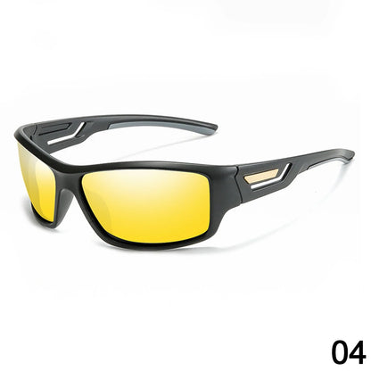 Polarized UV400 sunglasses, gold mirror lens