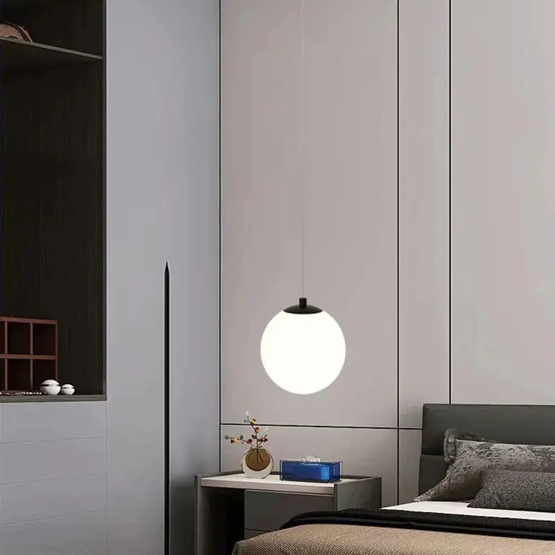 Luna Nordic Glass Globe Pendant Light