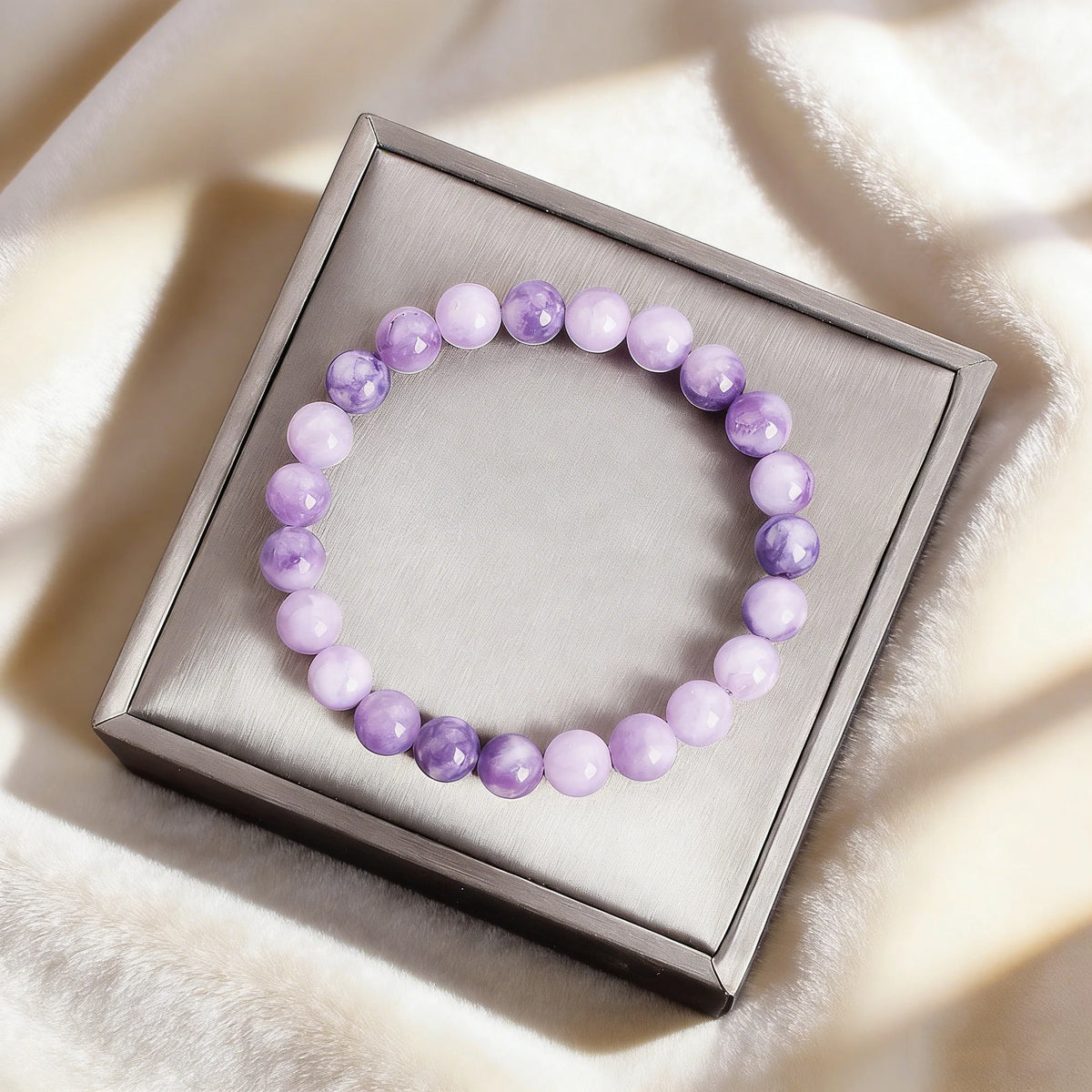 Natural stone beaded bracelet