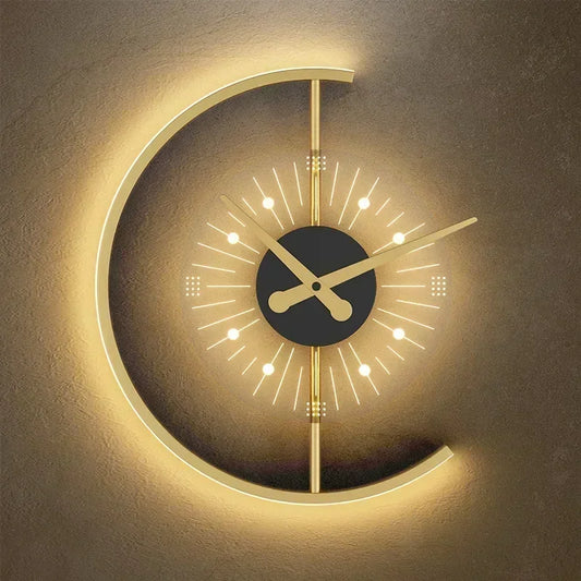 Lunaris LED Wall Lamp Clock