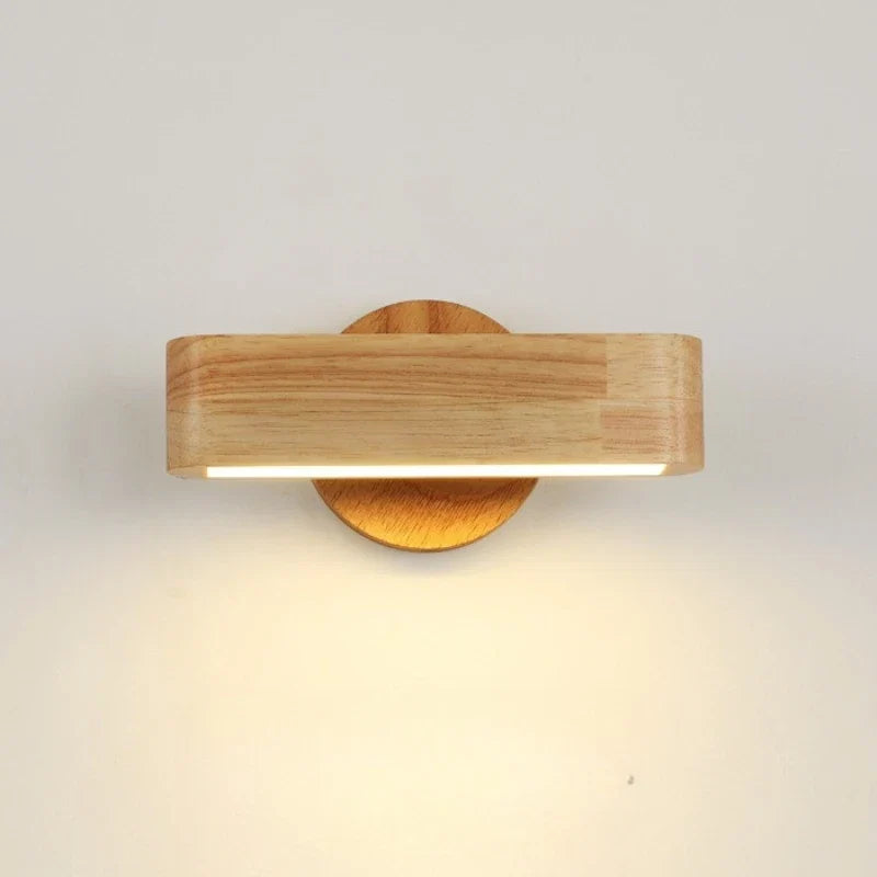 Rotating Wood & Aluminum Wall Lamp