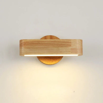 Rotating Wood & Aluminum Wall Lamp