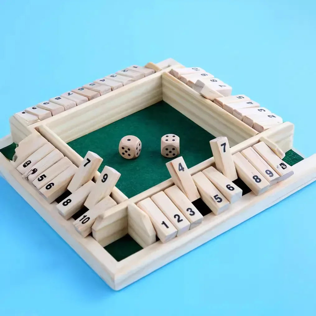 Shut the Box Wooden Dice Game