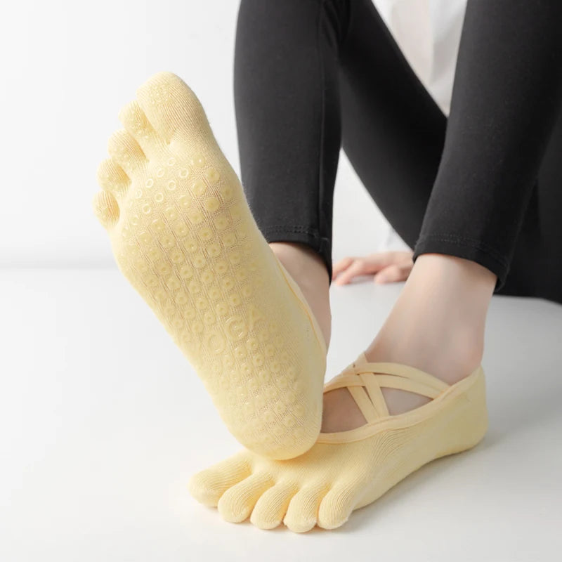 Non-Slip Five Toe Yoga Socks