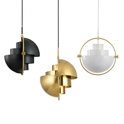 Sculptural Nordic Metal Pendant Light