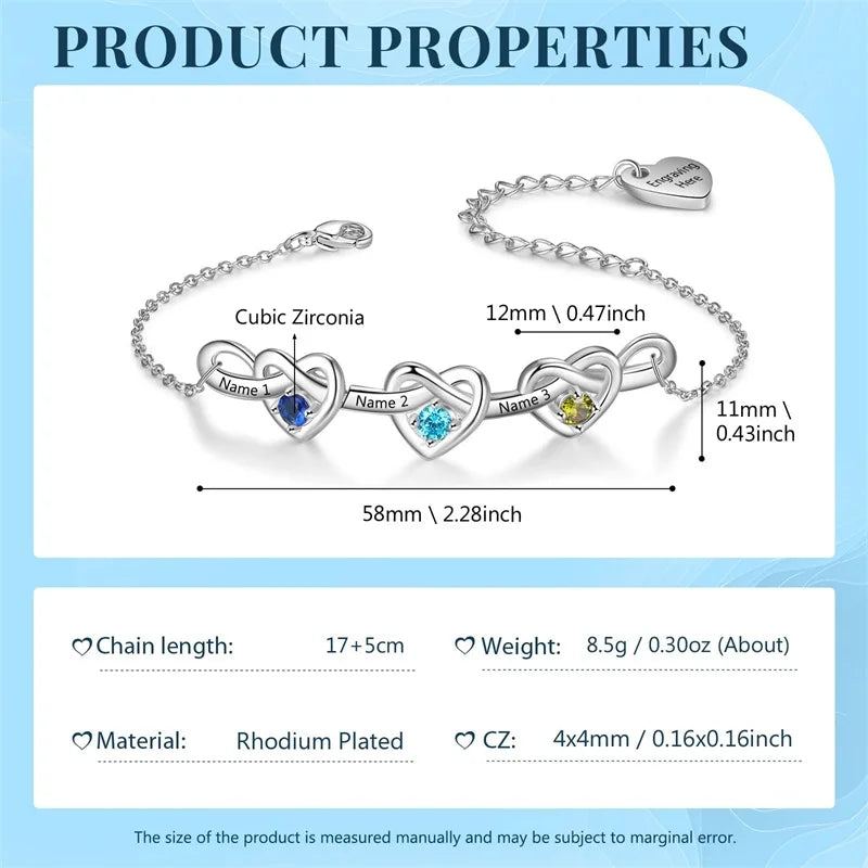 Bracelet measurements and materials