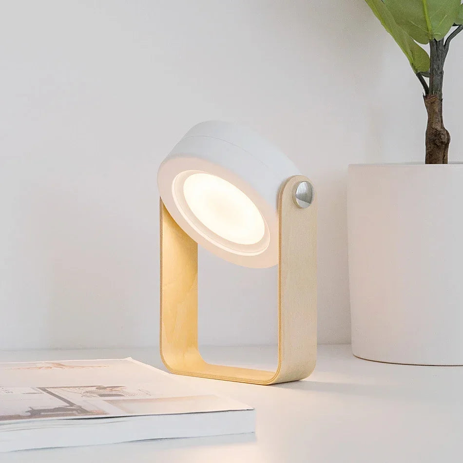 Folding Rechargeable Wooden Handle Lantern