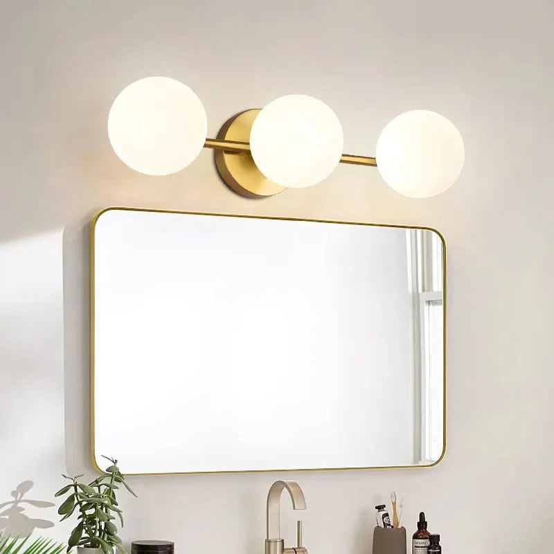 Nordic Triple Glass Globe Wall Light